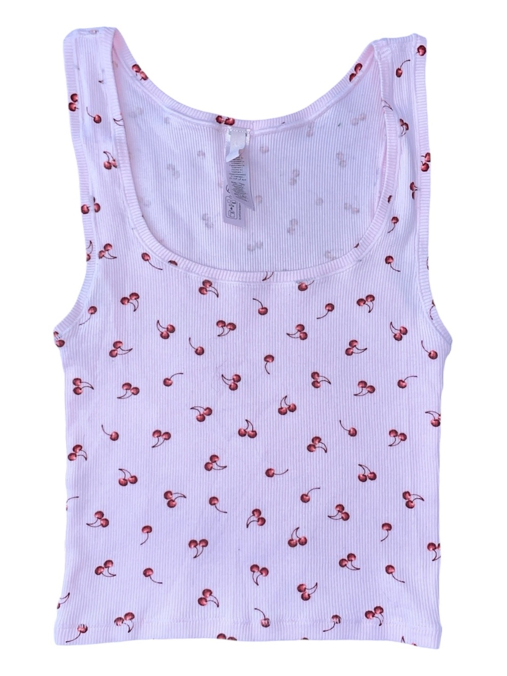 Skims pink cherry print tank top